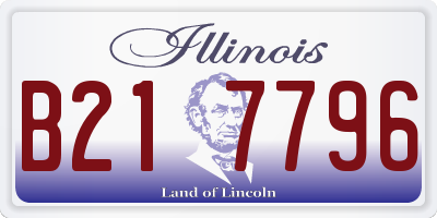 IL license plate B217796