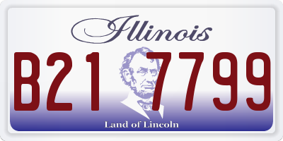 IL license plate B217799
