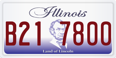 IL license plate B217800
