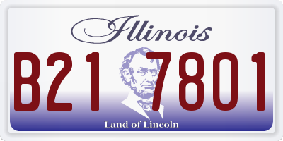 IL license plate B217801
