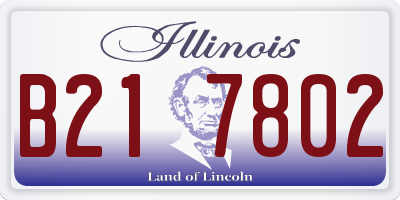 IL license plate B217802