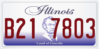 IL license plate B217803