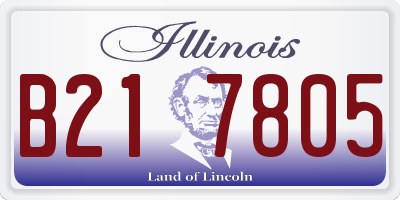 IL license plate B217805