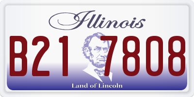 IL license plate B217808