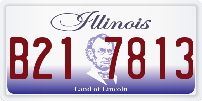 IL license plate B217813