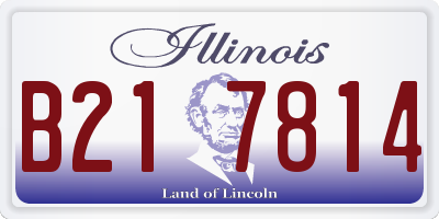 IL license plate B217814
