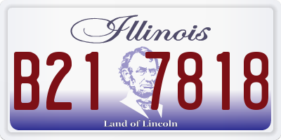IL license plate B217818