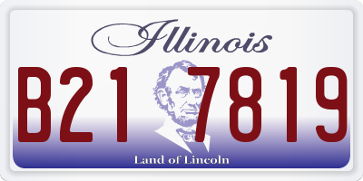 IL license plate B217819