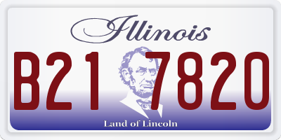 IL license plate B217820