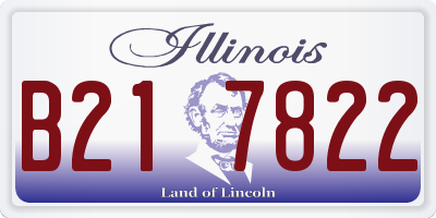 IL license plate B217822