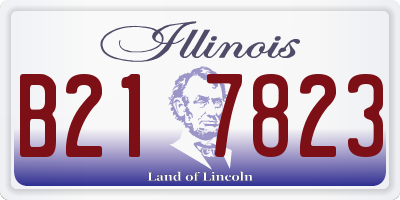 IL license plate B217823