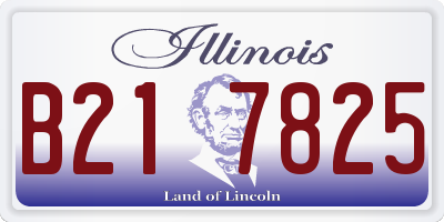 IL license plate B217825