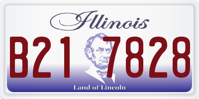 IL license plate B217828