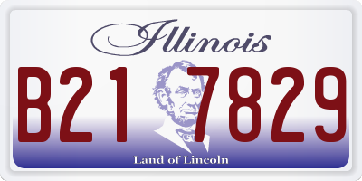 IL license plate B217829