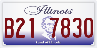 IL license plate B217830