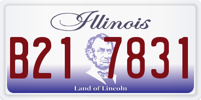 IL license plate B217831