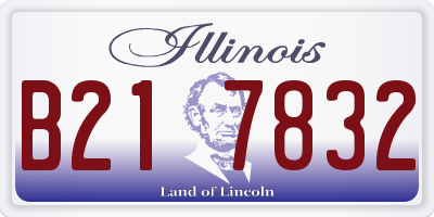 IL license plate B217832