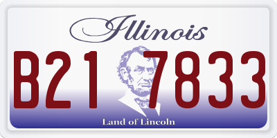 IL license plate B217833