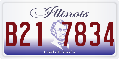 IL license plate B217834
