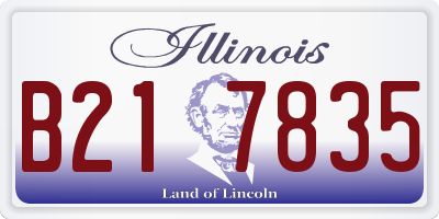 IL license plate B217835