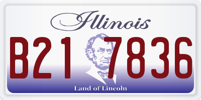 IL license plate B217836