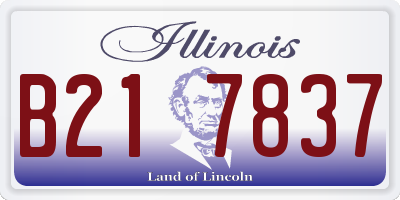 IL license plate B217837