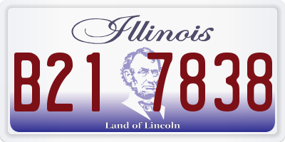 IL license plate B217838