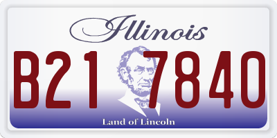 IL license plate B217840
