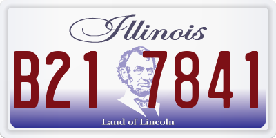 IL license plate B217841