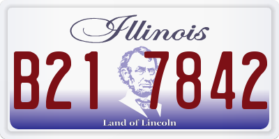 IL license plate B217842