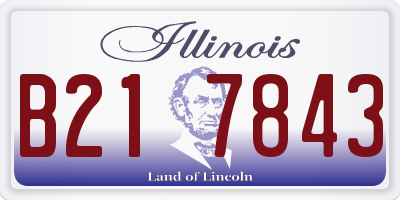 IL license plate B217843
