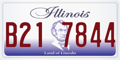 IL license plate B217844