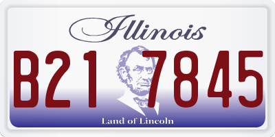 IL license plate B217845
