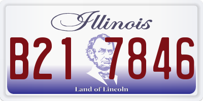 IL license plate B217846