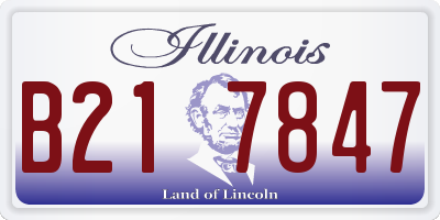 IL license plate B217847