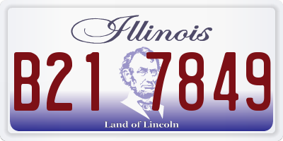 IL license plate B217849