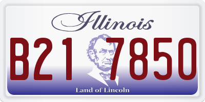 IL license plate B217850