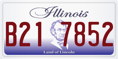 IL license plate B217852