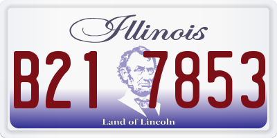 IL license plate B217853