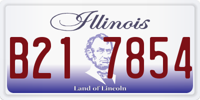 IL license plate B217854