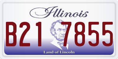 IL license plate B217855