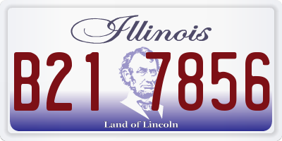 IL license plate B217856