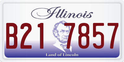 IL license plate B217857