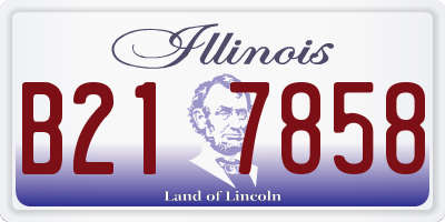 IL license plate B217858
