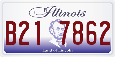 IL license plate B217862