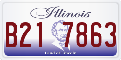IL license plate B217863