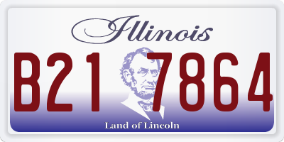 IL license plate B217864