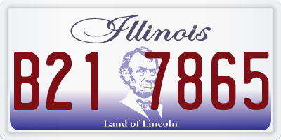 IL license plate B217865