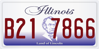 IL license plate B217866