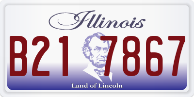 IL license plate B217867